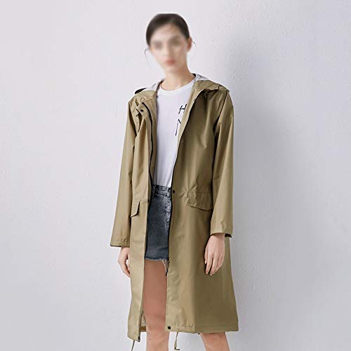 Knee-Length Hooded Rain Poncho