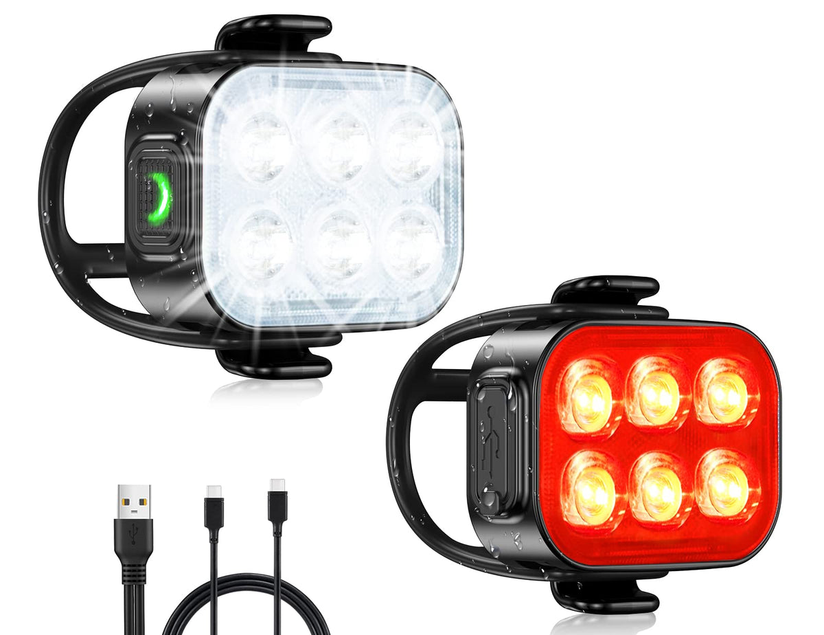 Compact Rechargeable Bike Light Set