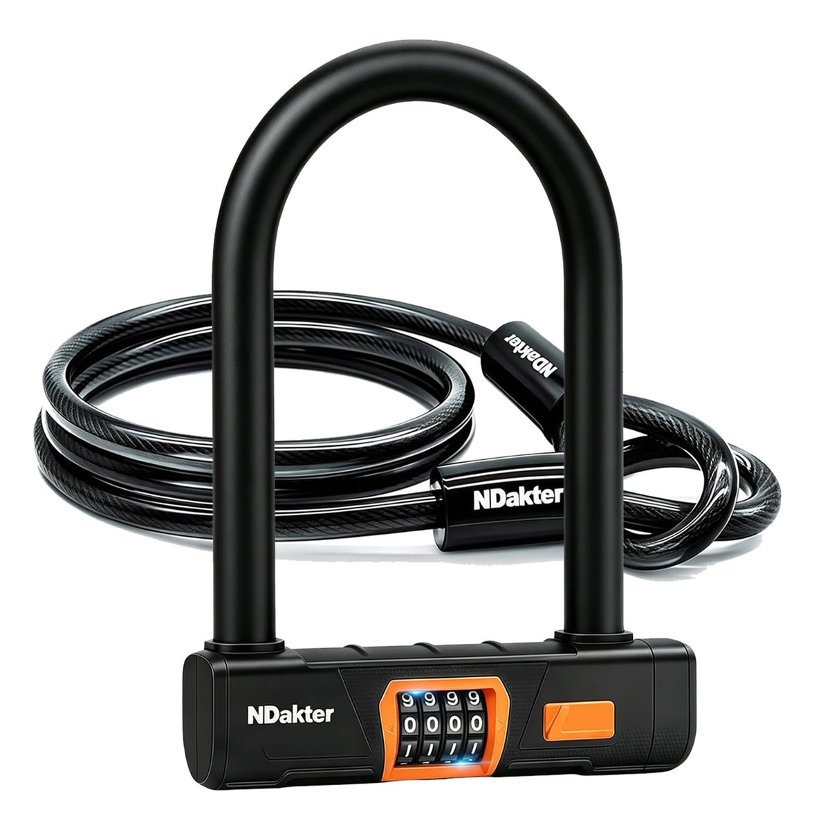 4-Digit U-Lock & Cable Set