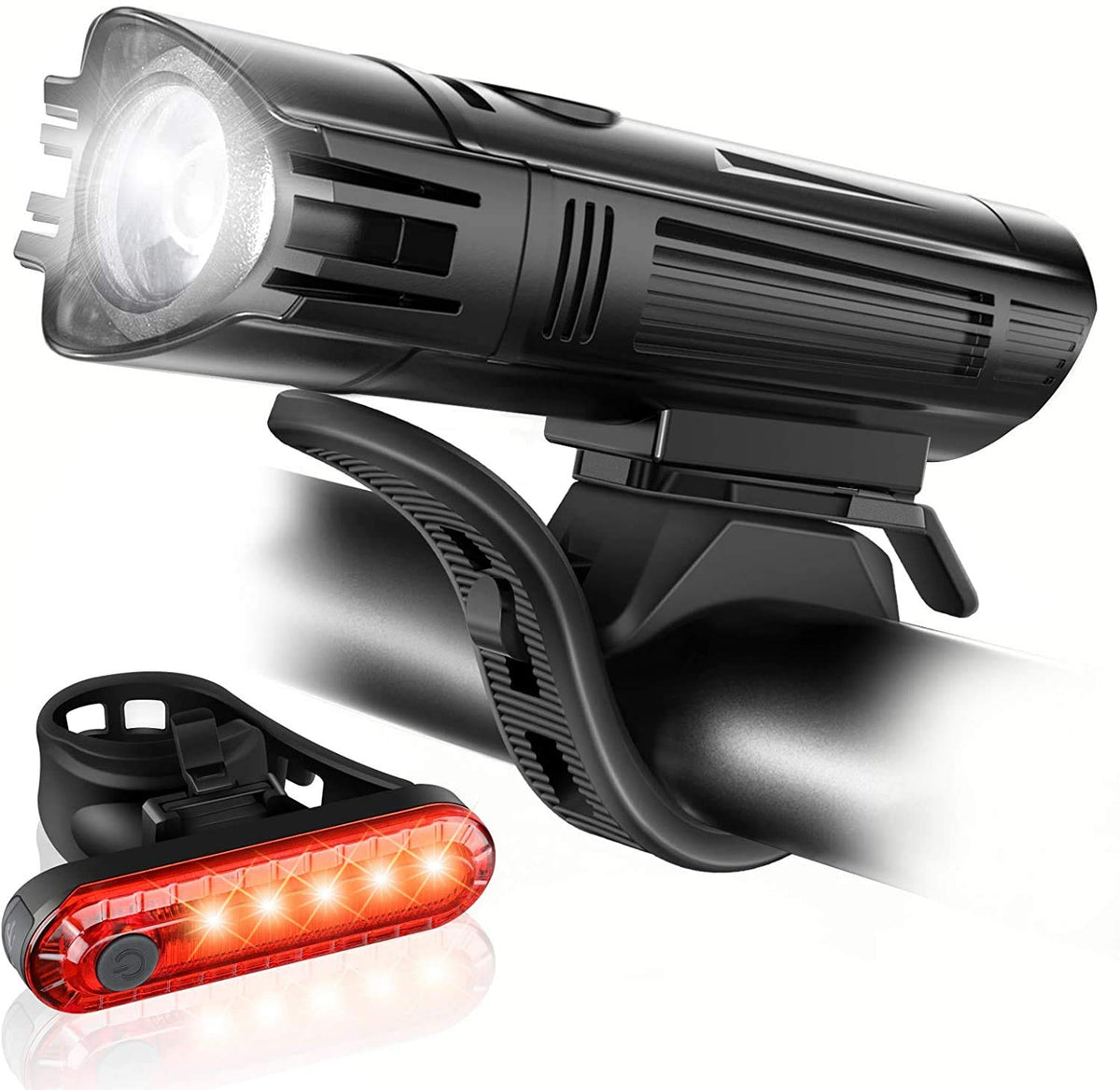 USB Rechargeable Bike Light Set