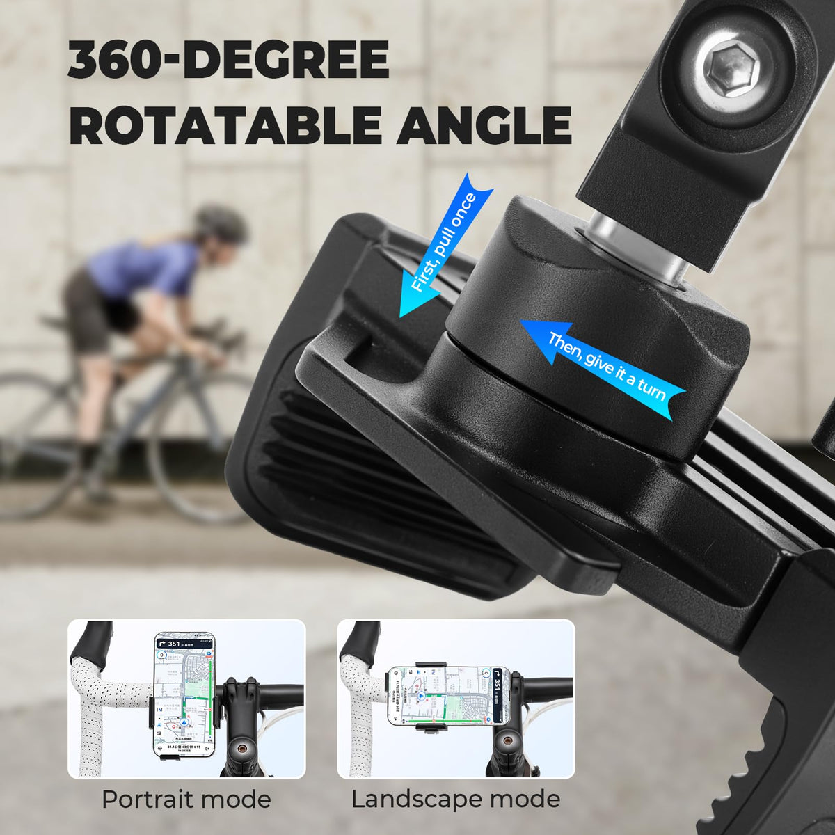 Aluminum 360° Bike Phone Mount