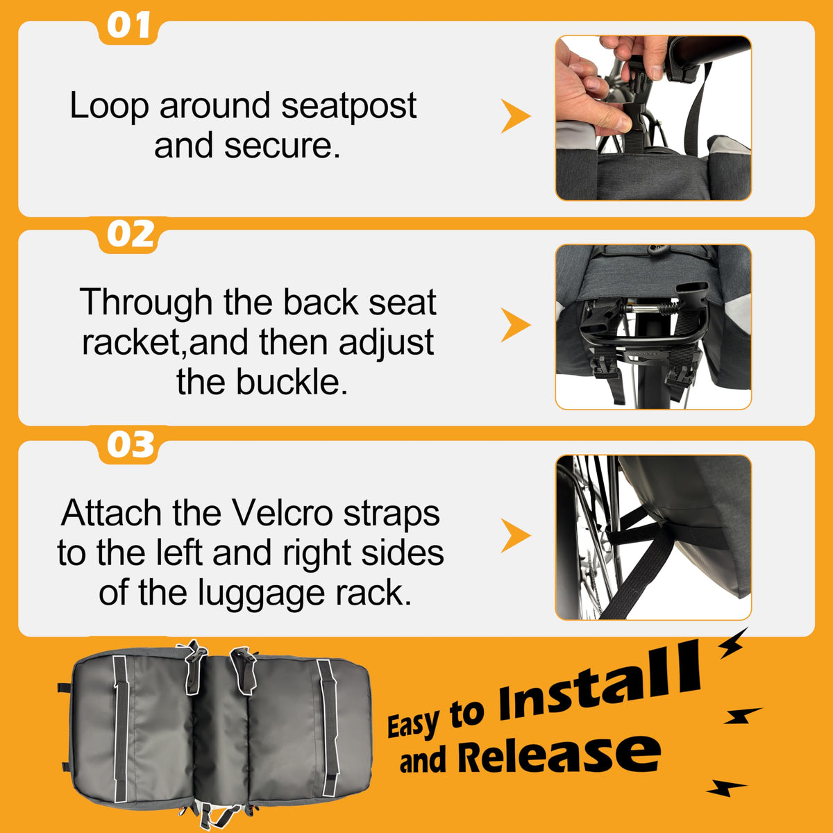 Expandable Bike Pannier Bag